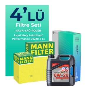MANN Ford Kuga 1.5 Benzin Filtre Bakım Seti Liqui Moly Motor Yağlı (2013-2019) 4 Lü