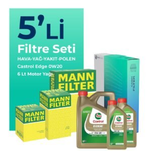 MANN Ford Kuga 1.5 Dizel Manuel Filtre Bakım Seti Castrol Motor Yağlı (2019-2023) 5 Li