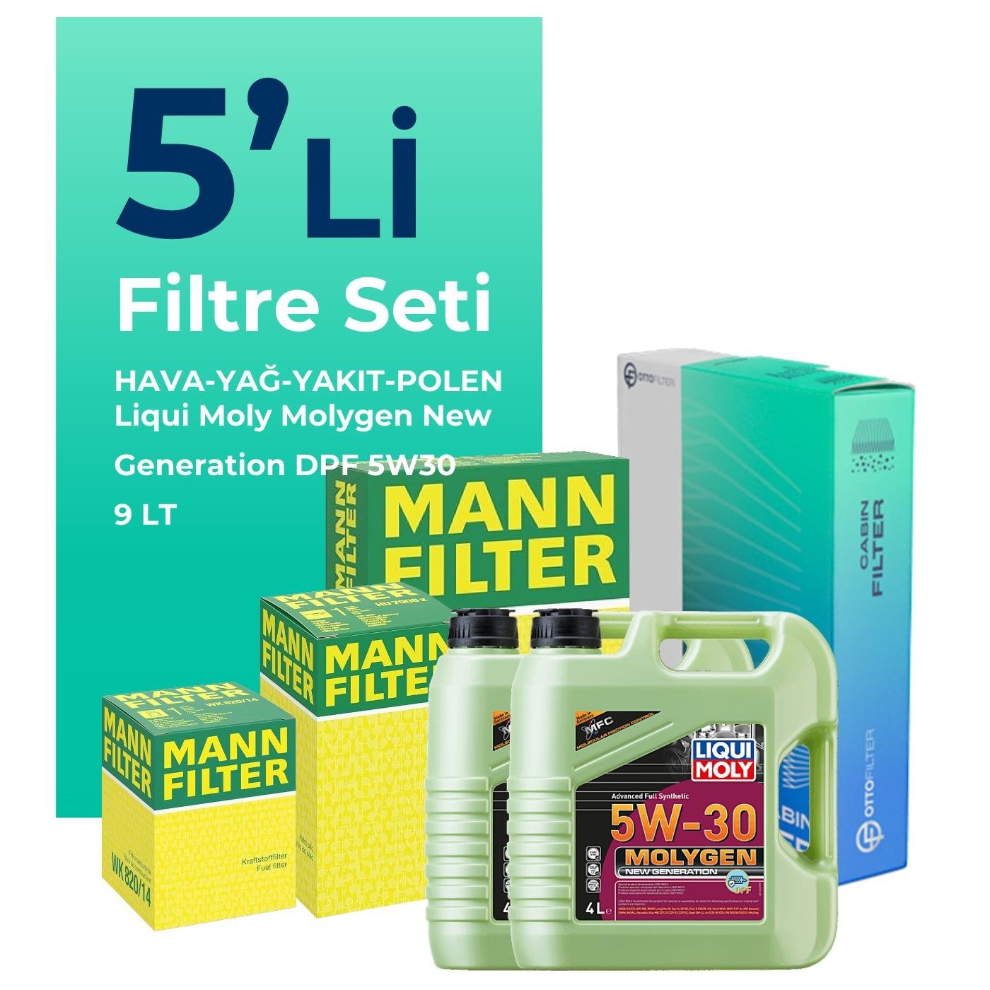 mann-ford-ranger-3-2-dizel-filtre-bakim-seti-liqui-moly-motor-yagli-2012-2019-5-li-125011 MANN Ford Ranger 3.2 Dizel Filtre Bakım Seti Liqui Moly Motor Yağlı (2012-2019) 5 Li - Görsel 1