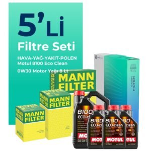 MANN Ford Transit Custom 2.0 Dizel Filtre Bakım Seti Motul Motor Yağlı (2015-2023) 5 Li