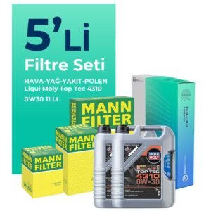 MANN Ford Transit V363 2.0 Dizel Filtre Bakım Seti Liqui Moly Motor Yağlı (2014-2024) 5 Li