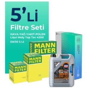 MANN Honda HR-V 1.6 Dizel Filtre Bakım Seti Liqui Moly Motor Yağlı (2015-2021) 5 Li