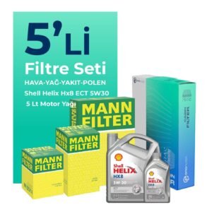 MANN Honda HR-V 1.6 Dizel Filtre Bakım Seti Shell Motor Yağlı (2015-2021) 5 Li