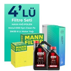 MANN Hyundai Santa FE 2.2 Dizel Filtre Bakım Seti Motul Motor Yağlı (2006-2009) 4 Lü