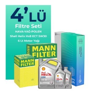 MANN Hyundai Santa FE 2.2 Dizel Filtre Bakım Seti Shell Motor Yağlı (2006-2009) 4 Lü