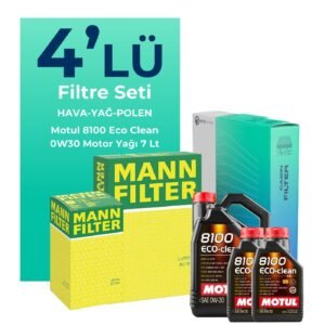 Mann Hyundai Staria 2.2 Dizel Filtre Bakım Seti Motul Motor Yağlı (2021-2024) 4 Lü