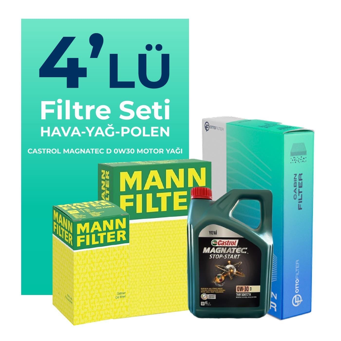 mann-jaguar-xe-2-0-dizel-filtre-bakim-seti-castrol-motor-yagli-2015-2020-4-lu-59318 MANN Jaguar XE 2.0 Dizel Filtre Bakım Seti Castrol Motor Yağlı (2015-2020) 4 Lü - Görsel 1