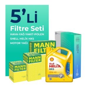 MANN Jeep Grand Cherokee 2.7 Dizel Filtre Bakım Seti Shell Motor Yağlı (1998-2006) 5 Li