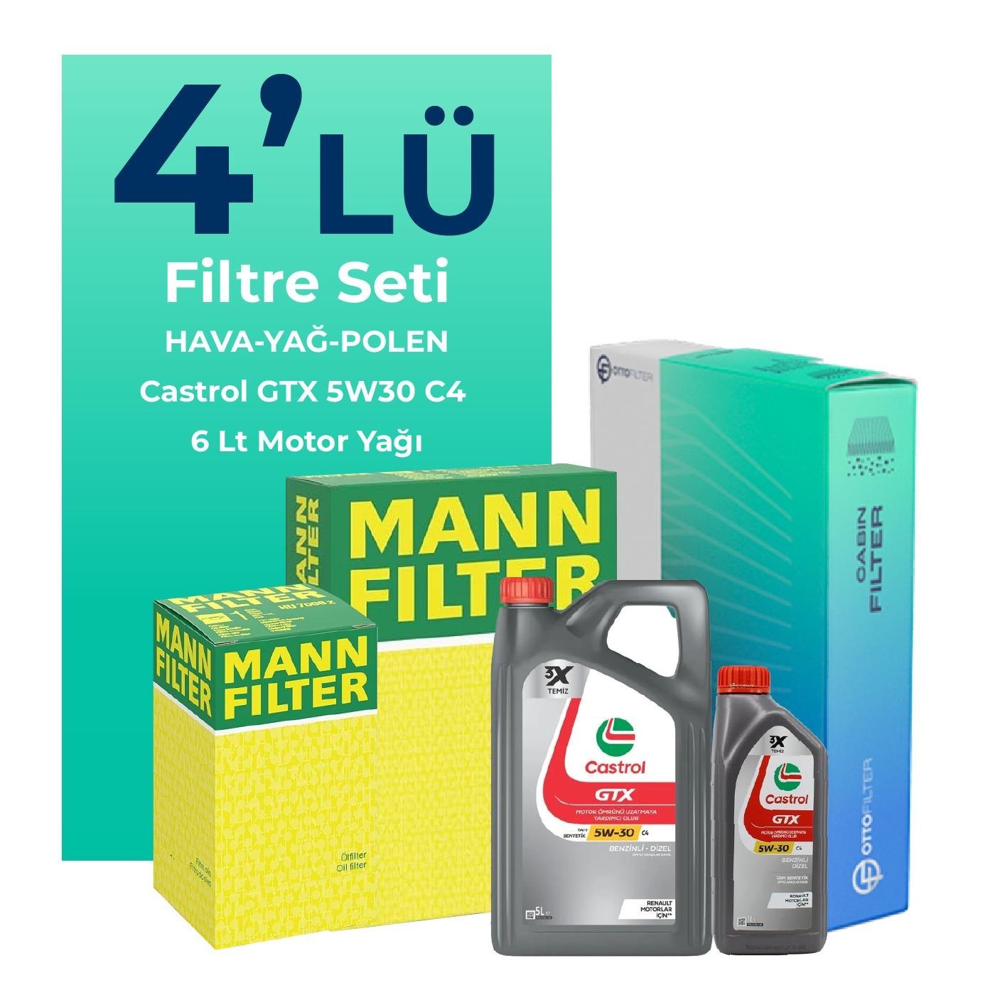 mann-jeep-grand-cherokee-4-7-benzin-filtre-bakim-seti-castrol-motor-yagli-1998-2006-4-lu-108918 MANN Jeep Grand Cherokee 4.7 Benzin Filtre Bakım Seti Castrol Motor Yağlı (1998-2006) 4 Lü - Görsel 1
