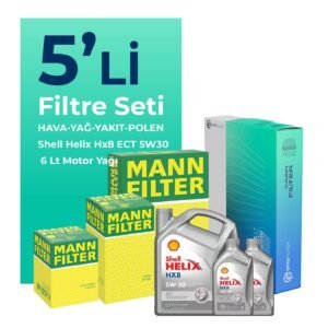 MANN Kia Sorento 2.0 Dizel Filtre Bakım Seti Shell Motor Yağlı (2015-2020) 5 Li