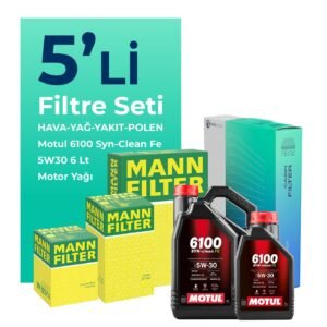 MANN Land Rover Evoque 2.2 Dizel Filtre Bakım Seti Motul Motor Yağlı (2012-2014) 5 Li