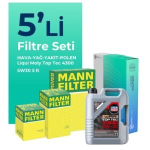 MANN Mercedes A180 Dizel Filtre Bakım Seti Liqui Moly Motor Yağlı (2012-2018) 5 Li