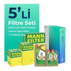 MANN Mercedes E220 Dizel Filtre Bakım Seti Castrol Motor Yağlı (2018-2022) 5 Li