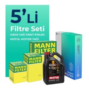 MANN Mercedes E220 Dizel Filtre Bakım Seti Motul Motor Yağlı (2018-2022) 5 Li
