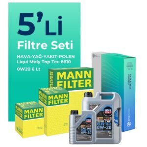 MANN Mercedes GLC220 Dizel Filtre Bakım Seti Liqui Moly Motor Yağlı (2023-2025) 5 Li