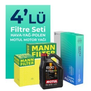 MANN Mercedes ML320 Dizel Filtre Bakım Seti Motul Motor Yağlı (2006-2010) 4 Lü