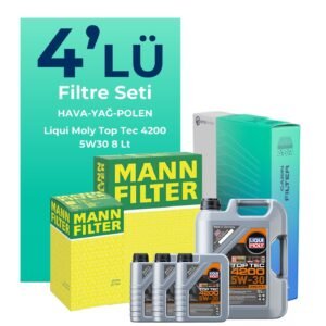 MANN Mercedes ML350 Benzin Filtre Bakım Seti Liqui Moly Motor Yağlı (2006-2011) 4 Lü
