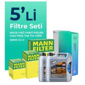 MANN Mercedes Sprinter 315 Dizel Filtre Bakım Seti Liqui Moly Motor Yağlı (2006-2010) 5 Li