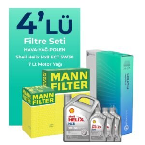 MANN Nissan Navara 2.3 Dizel Filtre Bakım Seti Shell Motor Yağlı (2015-2021) 4 Lü