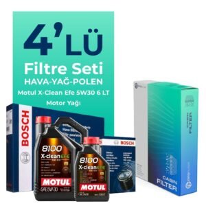 MANN Nissan Qashqai 1.3 Benzin Filtre Bakım Seti Motul Motor Yağlı (2021-2025) 4 Lü
