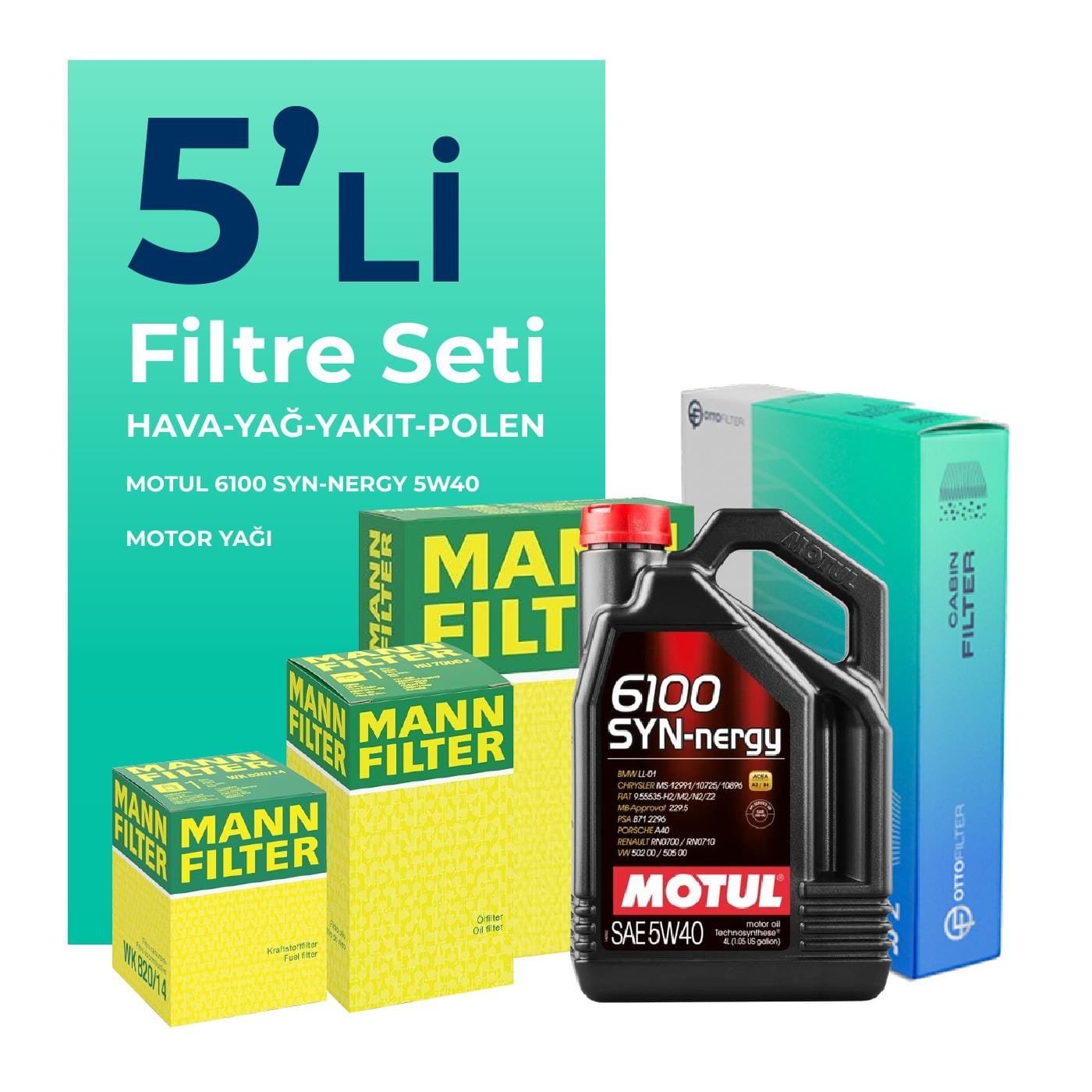 mann-nissan-qashqai-2-0-dizel-filtre-bakim-seti-motul-motor-yagli-2007-2013-5-li-63351 MANN Nissan Qashqai 2.0 Dizel Filtre Bakım Seti Motul Motor Yağlı (2007-2013) 5 Li - Görsel 1