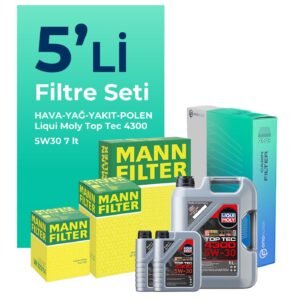 MANN Nissan Skystar 2.5 Dizel Filtre Bakım Seti Liqui Moly Motor Yağlı (1997-2008) 5 Li