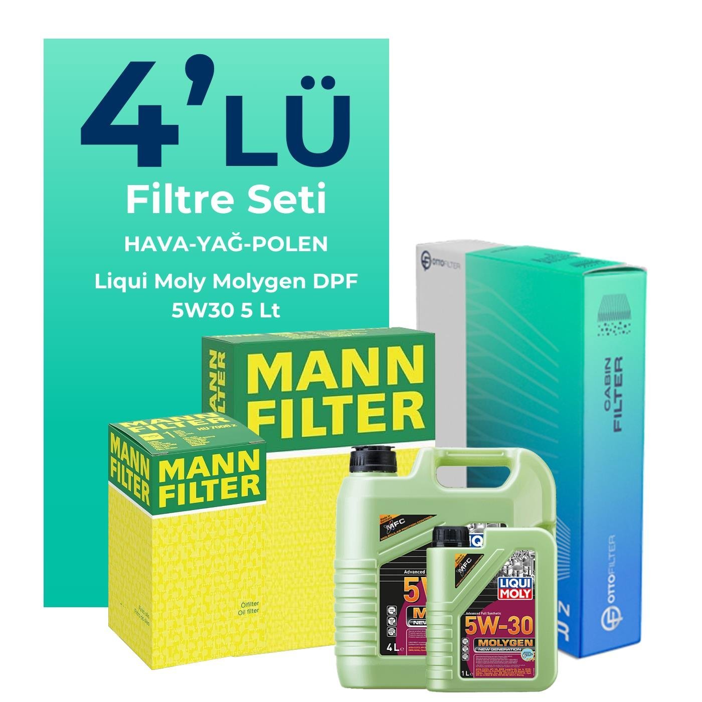 mann-opel-meriva-1-6-filtre-bakim-seti-liqui-moly-motor-yagli-2003-2010-4-lu-124532 MANN Opel Meriva 1.6 Filtre Bakım Seti Liqui Moly Motor Yağlı (2003-2010) 4 Lü - Görsel 1