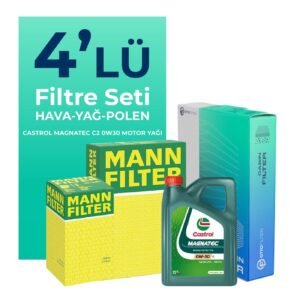 MANN Peugeot 508 1.6 BlueHDi Dizel Filtre Bakım Seti Castrol Motor Yağlı (2014-2018) 4 Lü