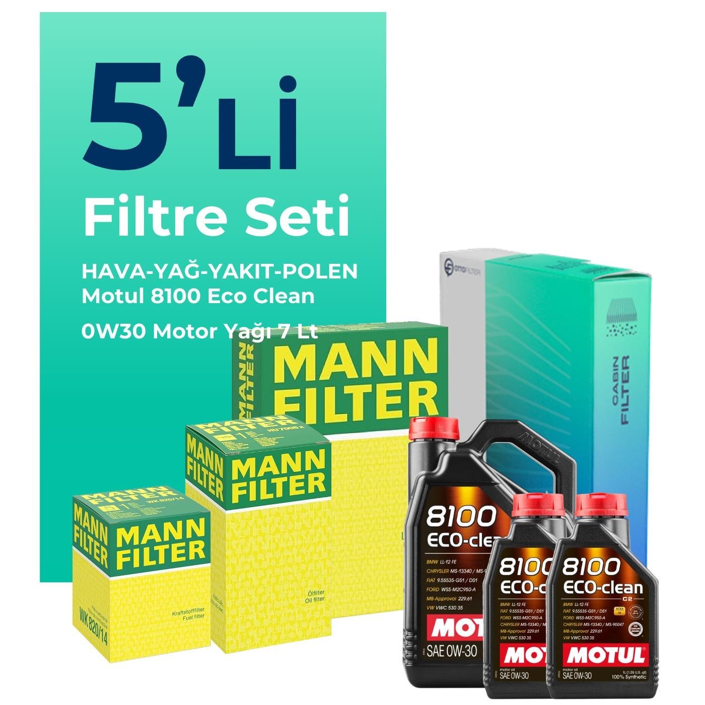 mann-peugeot-boxer-2-0-dizel-bluehdi-filtre-bakim-seti-motul-motor-yagli-2015-2020-5-li-119989 MANN Peugeot Boxer 2.0 Dizel BlueHDi Filtre Bakım Seti Motul Motor Yağlı (2015-2020) 5 Li - Görsel 1