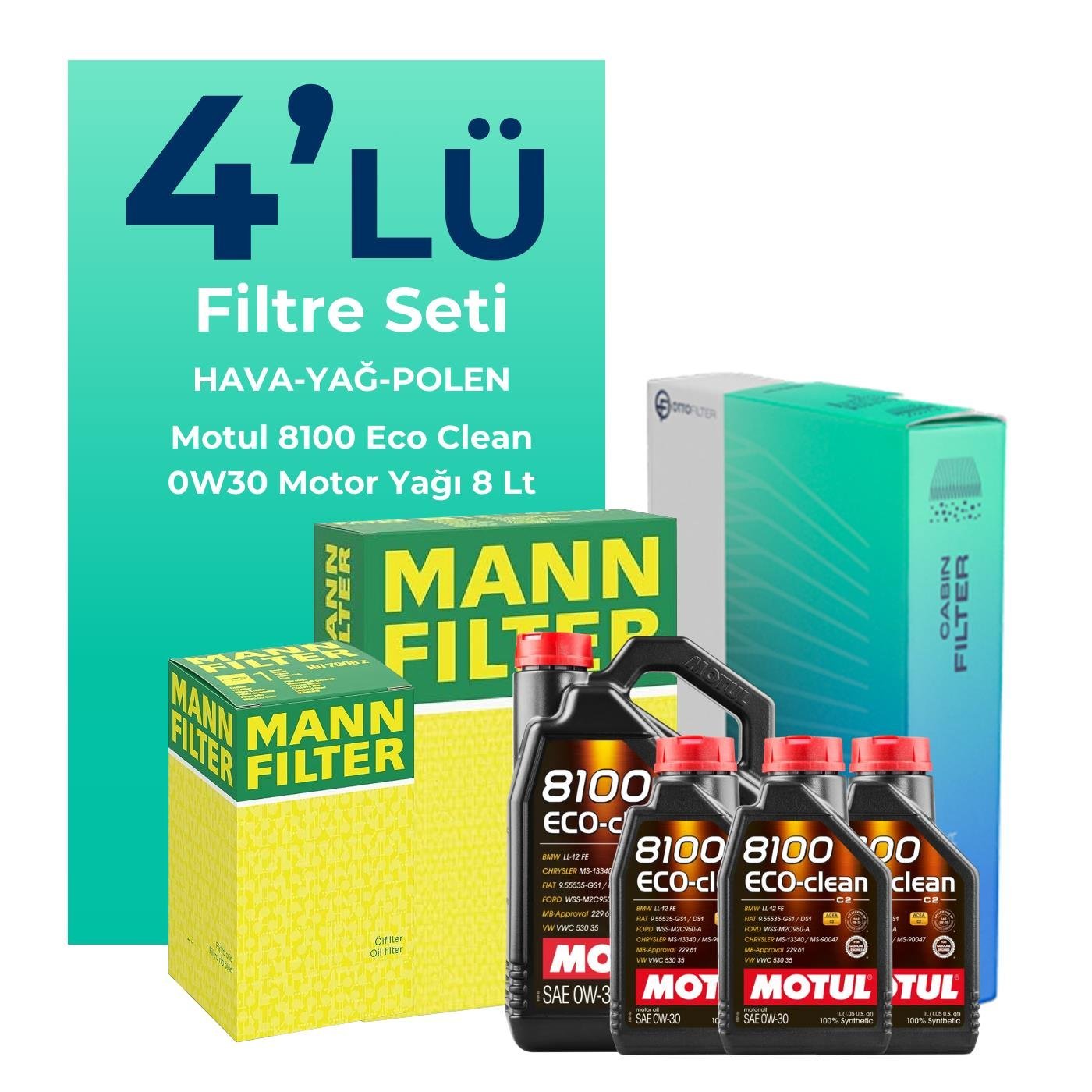 mann-peugeot-expert-2-0-dizel-filtre-bakim-seti-motul-motor-yagli-2017-2024-4-lu-119975 MANN Peugeot Expert 2.0 Dizel Filtre Bakım Seti Motul Motor Yağlı (2017-2024) 4 Lü - Görsel 1