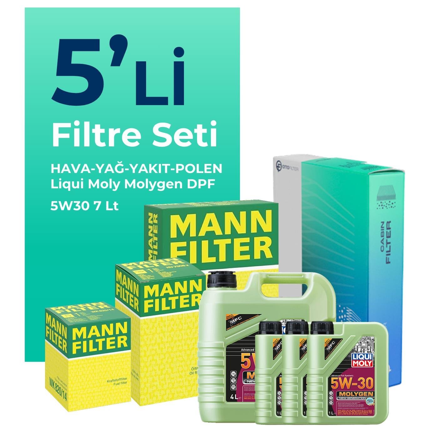 mann-range-rover-sport-2-7-dizel-filtre-bakim-seti-liqui-moly-motor-yagli-2005-2011-5-li-124833 MANN Range Rover Sport 2.7 Dizel Filtre Bakım Seti Liqui Moly Motor Yağlı (2005-2011) 5 Li - Görsel 1