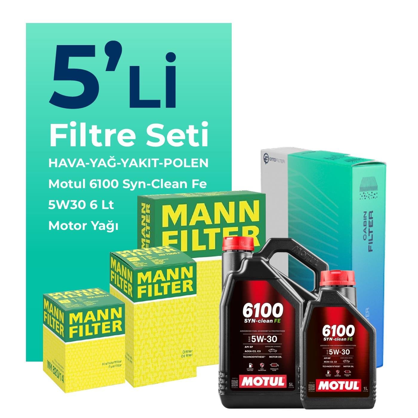 mann-range-rover-sport-3-0-dizel-filtre-bakim-seti-motul-motor-yagli-2013-2018-5-li-108479 MANN Range Rover Sport 3.0 Dizel Filtre Bakım Seti Motul Motor Yağlı (2013-2018) 5 Li - Görsel 1