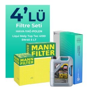 MANN Renault Captur 1.2 Benzin TCe Filtre Bakım Seti Liqui Moly Motor Yağlı (2013-2019) 4 Lü