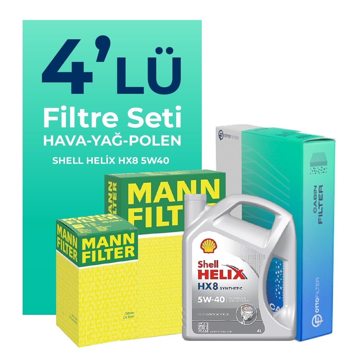 mann-renault-clio-1-2-benzin-filtre-bakim-seti-shell-motor-yagli-2005-2012-4-lu-62380 MANN Renault Clio 1.2 Benzin Filtre Bakım Seti Shell Motor Yağlı (2005-2012) 4 Lü - Görsel 1