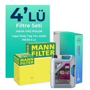 MANN Renault Kangoo 1.5 Dizel Filtre Bakım Seti Liqui Moly Motor Yağlı (2010-2020) 4 Lü