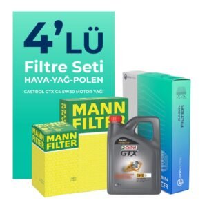 MANN Renault Master 2.3 Dizel Filtre Bakım Seti Castrol Motor Yağlı (2011-2021) 4 Lü
