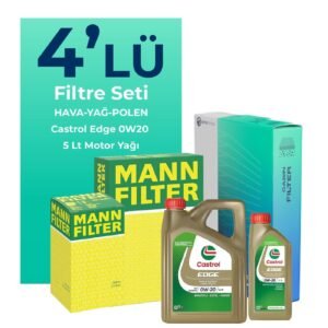 MANN Seat Leon 1.5 TSi Filtre Bakım Seti Castrol Motor Yağlı (2018-2022) 4 Lü