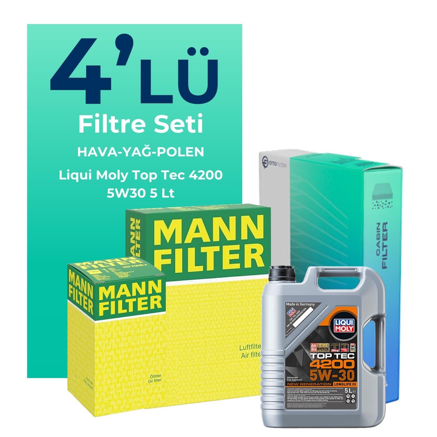 mann-skoda-octavia-2-0-dizel-filtre-bakim-seti-liqui-moly-motor-yagli-2006-2010-4-lu-127296 MANN Skoda Octavia 2.0 Dizel Filtre Bakım Seti Liqui Moly Motor Yağlı (2006-2010) 4 Lü - Görsel 1
