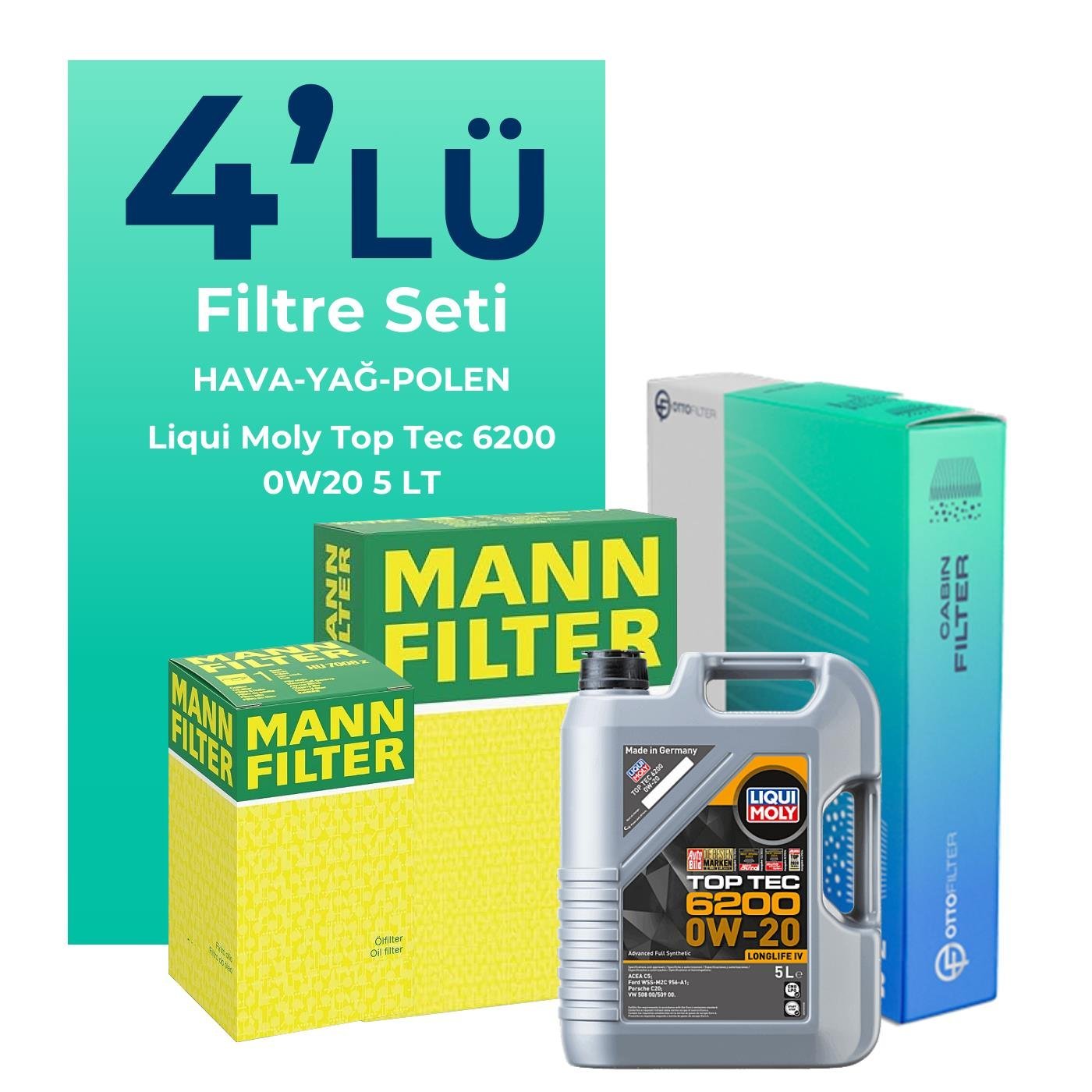 mann-skoda-scala-1-5-tsi-filtre-bakim-seti-liqui-moly-motor-yagli-2020-2024-4-lu-121767 MANN Skoda Scala 1.5 TSi Filtre Bakım Seti Liqui Moly Motor Yağlı (2020-2024) 4 Lü - Görsel 1