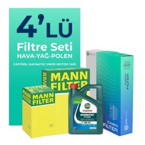 MANN Suzuki Vitara 1.6 Filtre Bakım Seti Castrol Motor Yağlı (2015-2021) 4 Lü