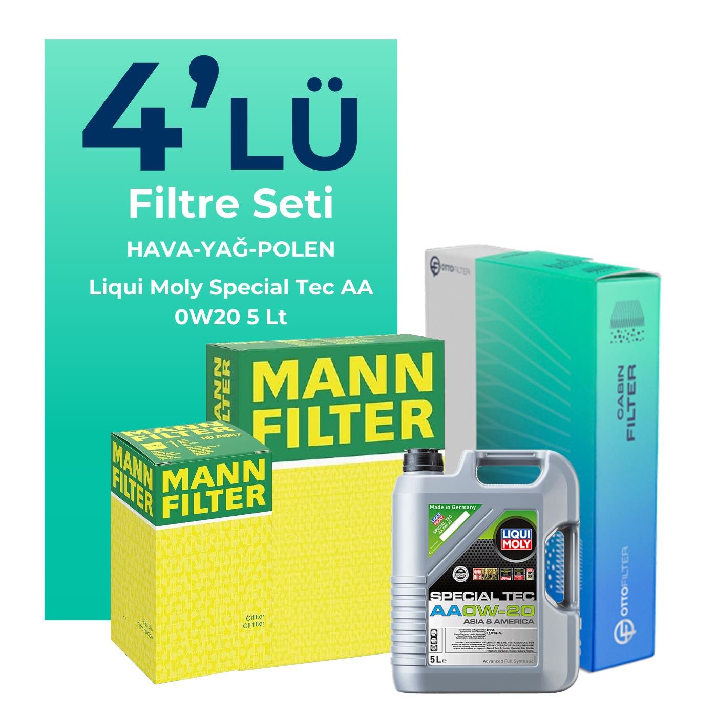 mann-toyota-c-hr-1-8-hybrid-filtre-bakim-seti-liqui-moly-motor-yagli-2018-2022-4-lu-122036 MANN Toyota C-HR 1.8 Hybrid Filtre Bakım Seti Liqui Moly Motor Yağlı (2018-2022) 4 Lü - Görsel 1