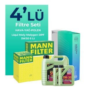 MANN Volvo S60 2.0 Dizel Filtre Bakım Seti Liqui Moly Motor Yağlı (2011-2014) 4 Lü