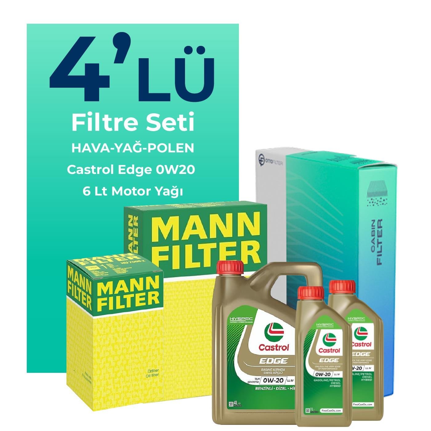 mann-volvo-s90-2-0-dizel-d5-filtre-bakim-seti-castrol-motor-yagli-2016-2022-4-lu-109486 MANN Volvo S90 2.0 Dizel D5 Filtre Bakım Seti Castrol Motor Yağlı (2016-2022) 4 Lü - Görsel 1
