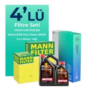 MANN Volvo S90 2.0 Dizel D5 Filtre Bakım Seti Motul Motor Yağlı (2016-2022) 4 Lü