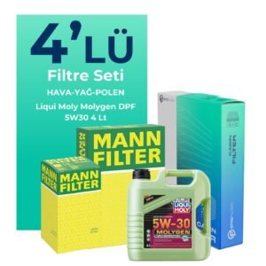 MANN Volvo V40 1.6 Dizel Filtre Bakım Seti Liqui Moly Motor Yağlı (2013-2015) 4 Lü