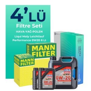 MANN Volvo XC60 2.0 Dizel Filtre Bakım Seti Liqui Moly Motor Yağlı (2013-2017) 4 Lü